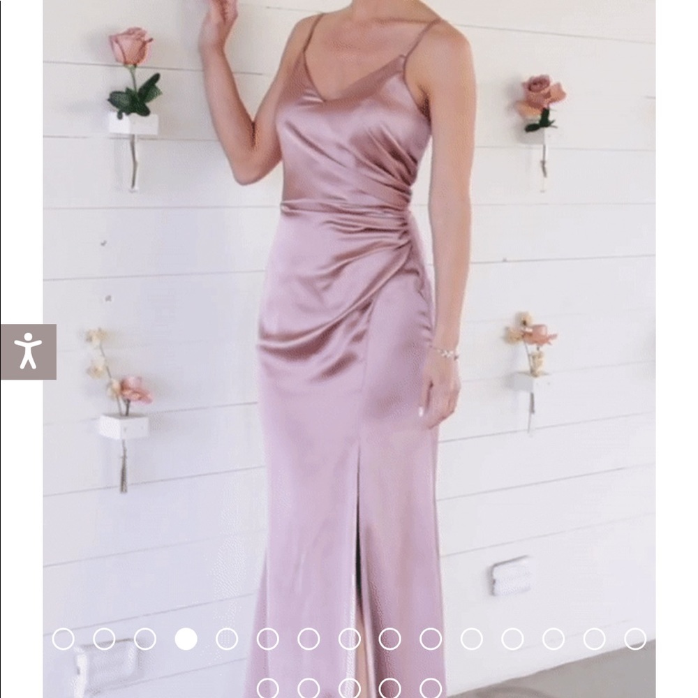 Blush Satin Bridesmaid Dress from Revelry